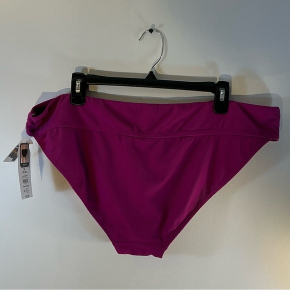NWT Time and Tru Plum Color Textured Fold-Over Bikini Bottom – Size XL (16–18) - Picture 6 of 8